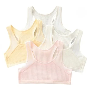 4pcs Teen Bra Girl Vest Cotton Training Bra Underwea Kids Sport Bra 8-14 Years - Picture 1 of 8
