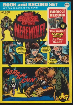 Curse of the Werewolf Book , and Record.PR 17R, 1974.FREEPOST - image 1 of 3