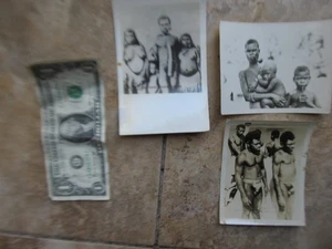 3 Orig. Fotos del Pacífico de Marines de la Segunda Guerra Mundial, nativos aborígenes, Nueva Guinea, desnudos - Imagen 1 de 4