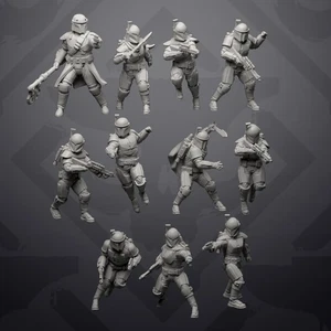 Star Wars Legion Miniatures - Mandalorian Heavy Attack Squad - Heavy Nomads - Picture 1 of 3