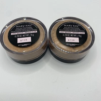 Lot Of 2 Mary Kay Silky Setting Powder Light Bronze - 175898 New  .28 oz - Image 1 of 4