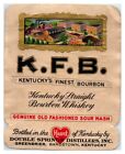 Étiquette bouteille de whisky bourbon KFB Kentucky's Finest