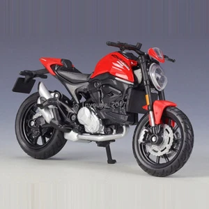 1/18 2021 Ducati Monster + Modelo de motocicleta Diecast Moto Juguete para niños Rojo - Imagen 1 de 10