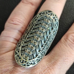 grande anello fascia da cocktail stile orientale - designer ring - Imagen 1 de 5