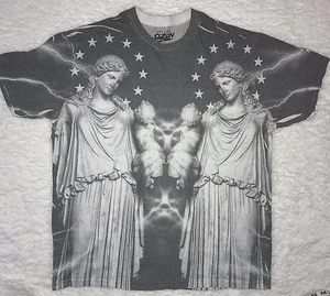 Popular Poison Men's T-Shirt Size XL Gray White Graphics All Around Stars - Picture 1 of 5