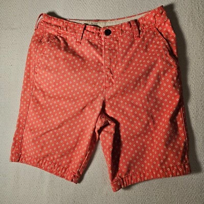 Hollister Chino Shorts Classic Fit Men 30 Pink Geometric Preppy Beach Outdoors - Image 1 of 4