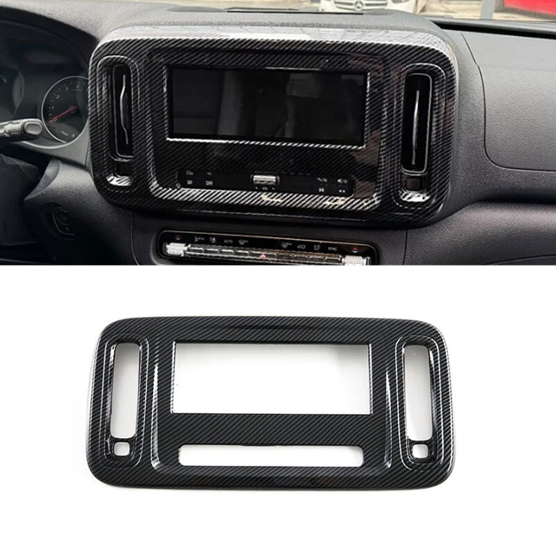 Cubierta de cuadro de navegación delantera de fibra de carbono para Mercedes-Benz VITO 2024 2025 Foto 1 de 4