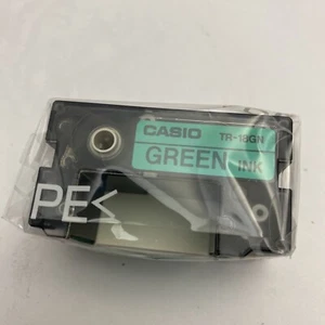 Casio Disc Title Printer Ink Ribbon TR-18GN-3P-W-I Green - Picture 1 of 2