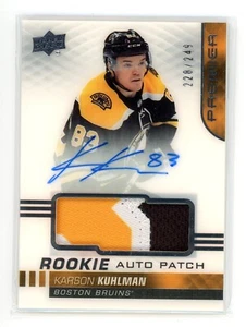2019-20 Upper Deck Premier Acetate /249 Karson Kuhlman RPA Rookie Patch Auto RC - Picture 1 of 1