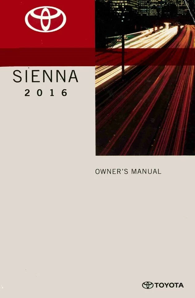 Toyota Sienna 2016 manual del propietario guía del usuario Foto 1 de 1