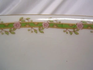 CH Field Haviland Limoges GOA France Sugar & Creamer Green w/pink Floral - Picture 1 of 8