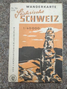 alte Wanderkarte - Sächsiche Schweiz VEB Landkartenverlag Berlin - Bild 1 von 1