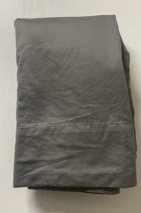 CASALUNA SOLID Suprima Baumwolle grau FLACHES LAKEN-Größe-VOLL 85"x96" - Bild 1 von 5