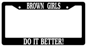 Marco de matrícula negro marrón niñas hágalo mejor accesorio automático 2276 - Imagen 1 de 1
