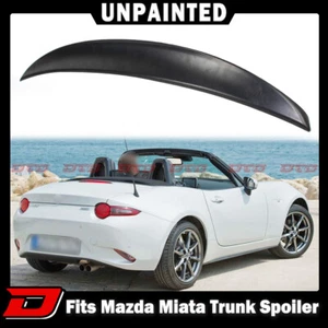 25 Fit For Mazda MX5 MX-5 Miata 4th P Convertible Rear Trunk Spoiler UnPaint ABS - Foto 1 di 4