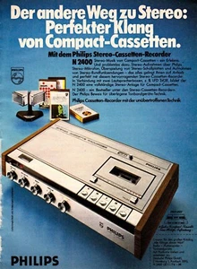 3w6170/ Alte Reklame von 1974 – PHILIPS Stereo-Casetten-Recorder N 2400 - Picture 1 of 1