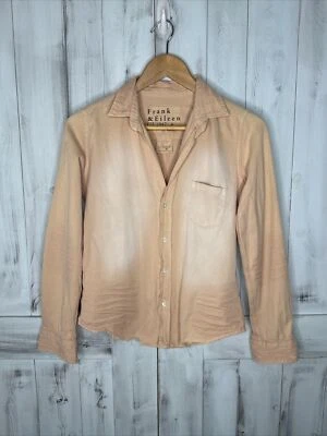 FRANK & EILEEN X COH "BARRY" FAMOSA CAMISA VAQUERA DESGASTADA ABOTONADA MELOCOTÓN XS Foto 1 de 4