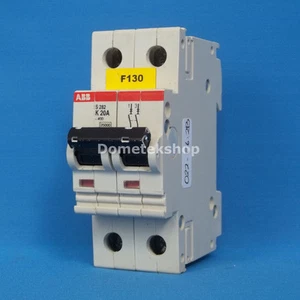ABB S282 K20A Circuit Breaker, 2 poles, 20 Amp - Picture 1 of 3