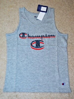 Camiseta sin mangas Champion gris con logotipo para niños - M (10-12), L (14-16), XL (18-20) Foto 1 de 3