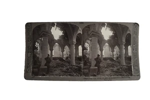 Primera Guerra Mundial Stereoview RUINAS DE LA CATEDRAL DE RICHEBOURG FRANCIA C1918 Fotografía 3D - Imagen 1 de 4
