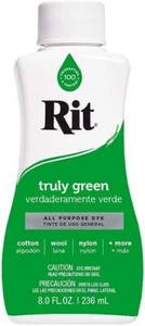 TRULY GREEN RIT LIQUID DYE COTTON WOOL NYLON LAUNDRY FABRIC WOOD CLOTHS CRAFTS - Picture 1 of 1