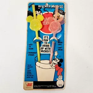 De colección Mickey Mouse Happy Straws Eagle Affiliates - 10 5/8" - Imagen 1 de 8
