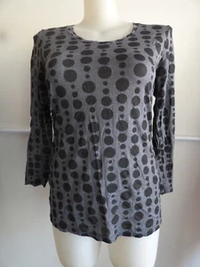 Grey/Black Long Sleeve Stretch Top ..... TS ..... Size: S/16-18 #S0924 - Picture 1 of 6