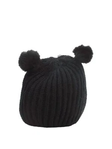 New Look Women's Hat Black Striped 100% Acrylic Beanie - Picture 1 of 6