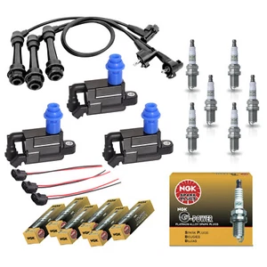 3 Ignition Coil & Wireset & 6 NGK Spark Plug & 3 Connector for 01-05 Lexus IS300 - Picture 1 of 17