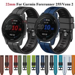 Silicone Band for Garmin 255 265 745 955 965 Strap Venu 2 Vivoactive 4 Watchband - Picture 1 of 45