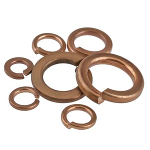 SPRING COIL WASHERS COPPER SPRING WASHERS LOCK, SPIRAL M3 M4 M5 M6 M8 M10 M12 - Picture 1 of 4