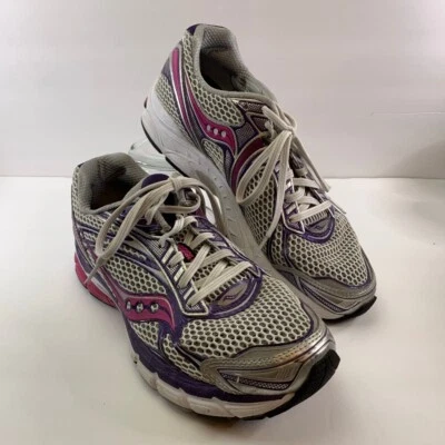 Zapatos para correr Saucony para mujer Grid Triumph plateados rosa 10137-1 parte superior baja malla 9,5 M Foto 1 de 4