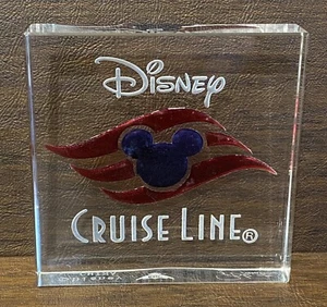 Disney Cruise Line Robert Guenther Etched Glass Paperweight — Signed - Picture 1 of 13