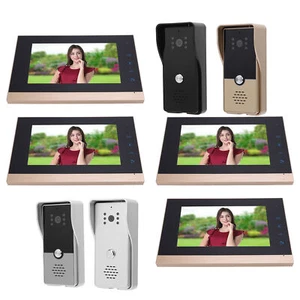 Video Intercom System Wired HD CMOS Sensor One Key Unlocking Touch Control Set - Picture 1 of 36