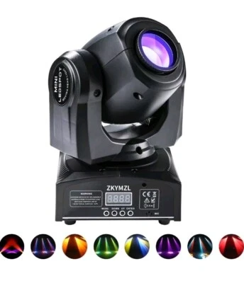ZKYMZL Moving Head Stage Light 30W 15 Colors Sound Activated DMX 512 Spot Light - Image 1 of 4