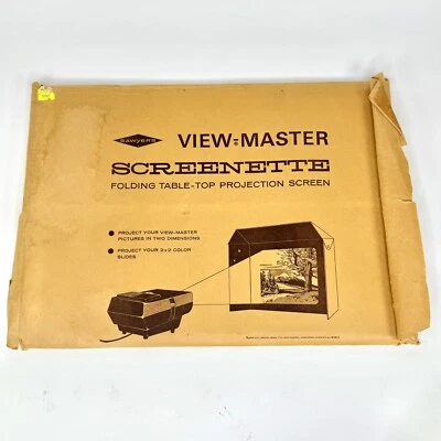 Sawyer's View-Master Cardboard Screenette Table Top Foldable Slide Screen USA - Image 1 of 4