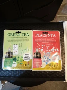 Green Tea & Placenta Ultra Hydrating Essence Masks - Picture 1 of 5