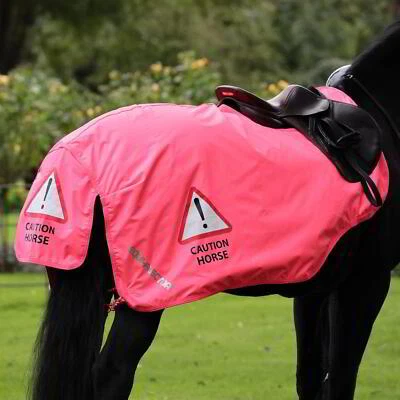 Shires Equi Flector Waterproof Exercise Sheet - Pink - Image 1 of 2