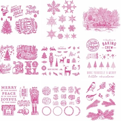 Weihnachtsmann Socken DIY Siebdruckschablone Wiederverwendbar Gitterschablonen - Bild 1 von 4