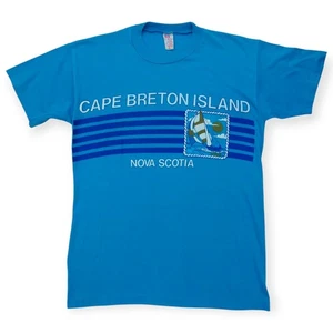 Vintage Cape Breton Island Nova Scotia T-Shirt Mens M Single Stitch Canada Made - Picture 1 of 8