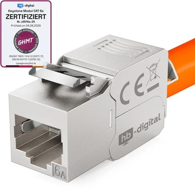 Cat6a Cat 6 Keystone Modul Jack RJ45 Buchse AWG23 Ethernet LAN werkzeuglos  - Bild 1 von 4
