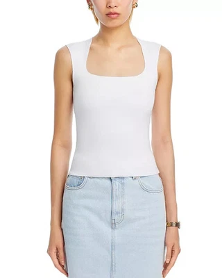 Top sin mangas Aqua cuello cuadrado - blanco - talla M Foto 1 de 4