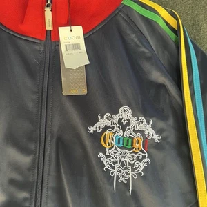 Vintage Coogi Heritage Full Zip Track Jacket 3XL Black Colorful Embroidered NWT - Picture 1 of 11