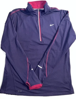 NIKE ELEMENT DRI-FIT Mujer XL Púrpura Rosa Correr Clima Frío Manga Larga Usada en Excelente Condición Foto 1 de 4