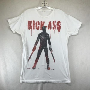 KICK-ASS blutig weißes T-Shirt - Marvel Ikone/Mark Millar Film - Medium - 2010 - Bild 1 von 17