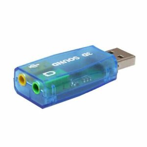 USB To 3.5mm Mic Headphone Jack Stereo Sound Audio Adapter Card For PC Laptop
