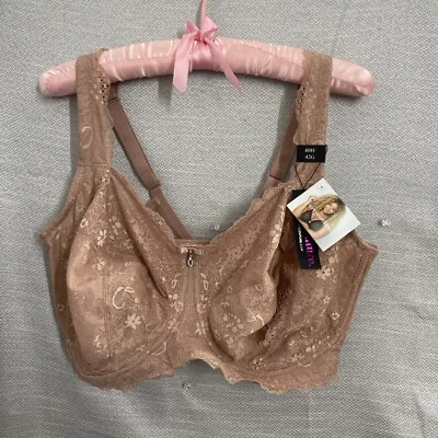 Curvy Couture Lace Wirefree Bralette Ballet Fever Lace Style 1320 Womens Sz 42G - Image 1 of 4