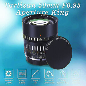TTArtisan 50mm F0.95 APS-C MF Portrait Lens for Sony Canon Nikon Fujifilm M43 L 