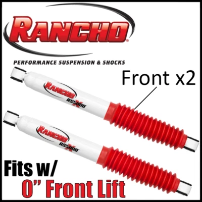 Par de amortiguadores delanteros Rancho 1992-1999 Chevy Tahoe/GMC Yukon 4x4 con elevación de 0" Foto 1 de 3