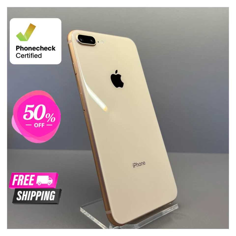 Apple iPhone 8 Plus 64 GB - Desbloqueado para Verizon, AT&T, T-Mobile - Dorado/Rojo/Gris Foto 1 de 4